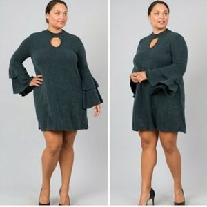 Boho Tunic Sweater Dress with Keyhole Neckline. NWOT